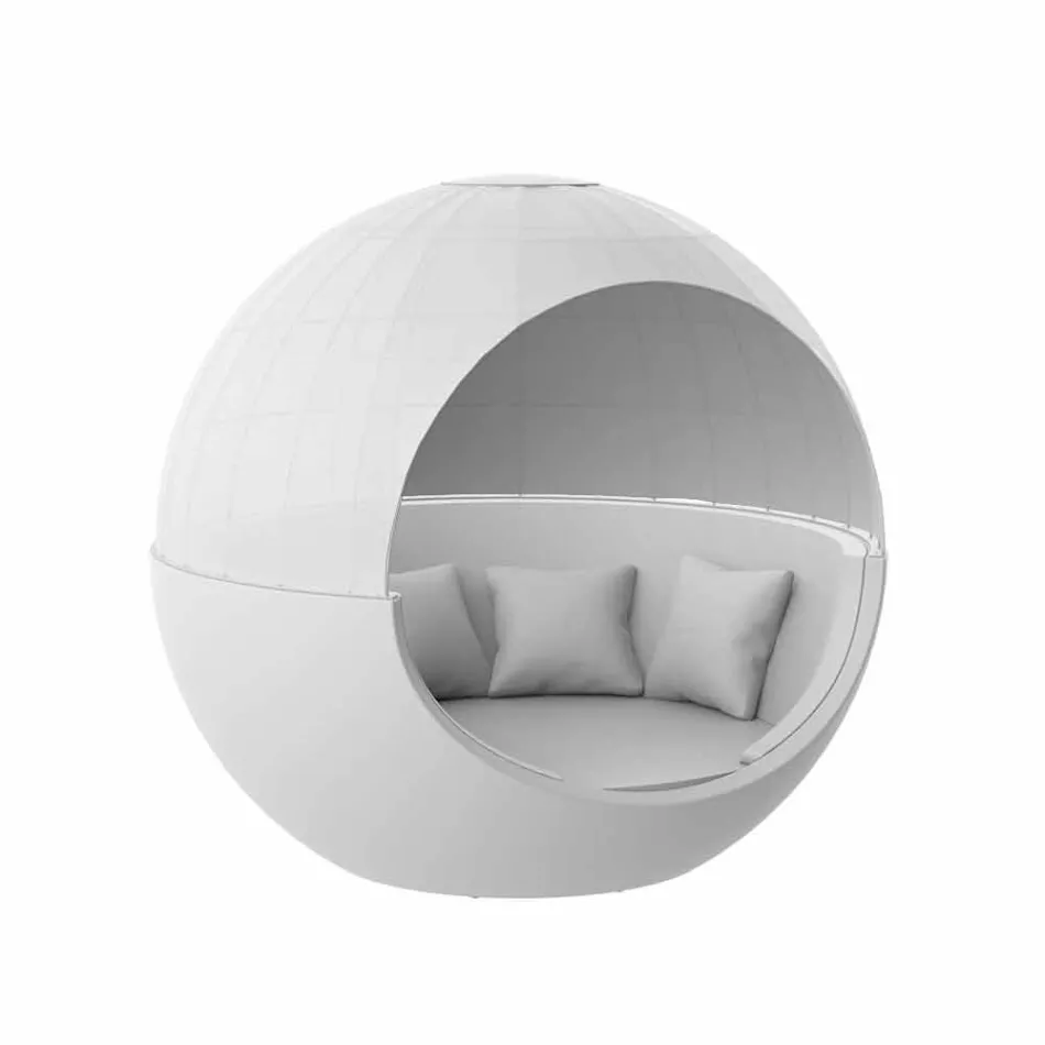 Luxus rundes Design Garden Daybed mit Sonnenschirm - Ulm Moon von Vondom Viadurini