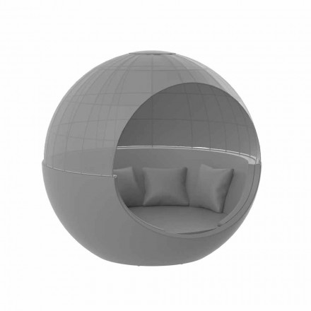 Luxus rundes Design Garden Daybed mit Sonnenschirm - Ulm Moon von Vondom Viadurini