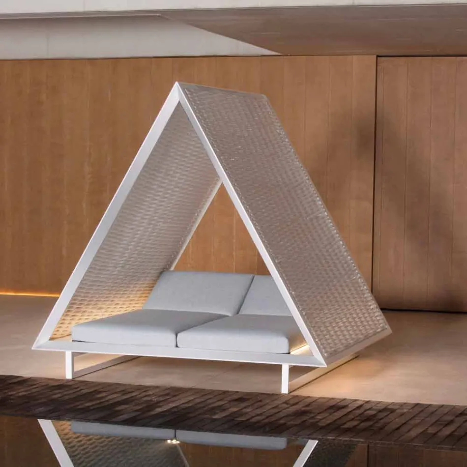 Luxury Garden Daybed aus Aluminium und Stoff - Frame Vineyard von Vondom Viadurini