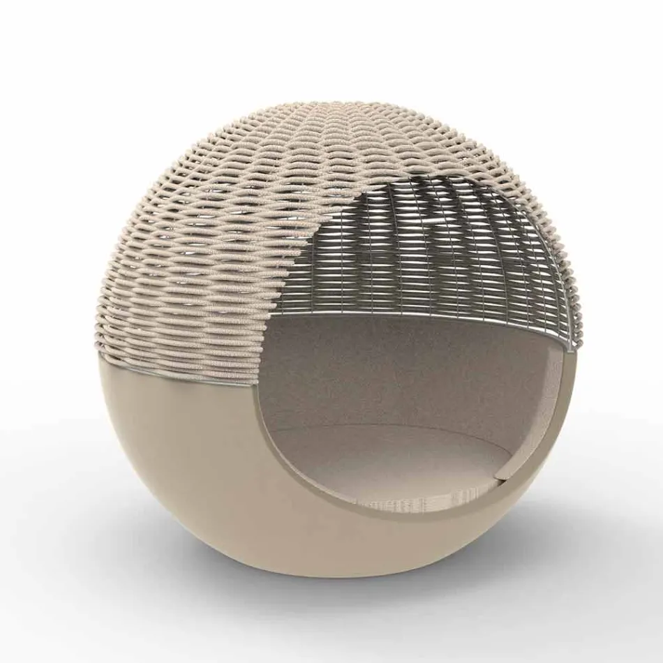 Luxus Garten Daybed Round Design mit geflochtenem Seil - Ulm Moon von Vondom Viadurini