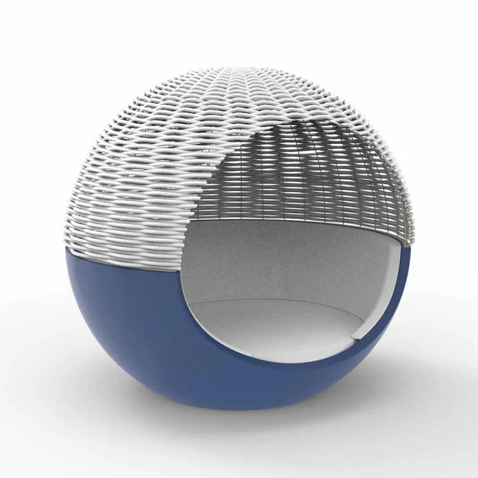Luxus Garten Daybed Round Design mit geflochtenem Seil - Ulm Moon von Vondom Viadurini