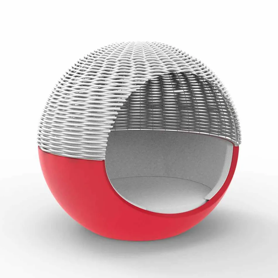 Luxus Garten Daybed Round Design mit geflochtenem Seil - Ulm Moon von Vondom Viadurini