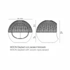 Luxus Garten Daybed Round Design mit geflochtenem Seil - Ulm Moon von Vondom Viadurini