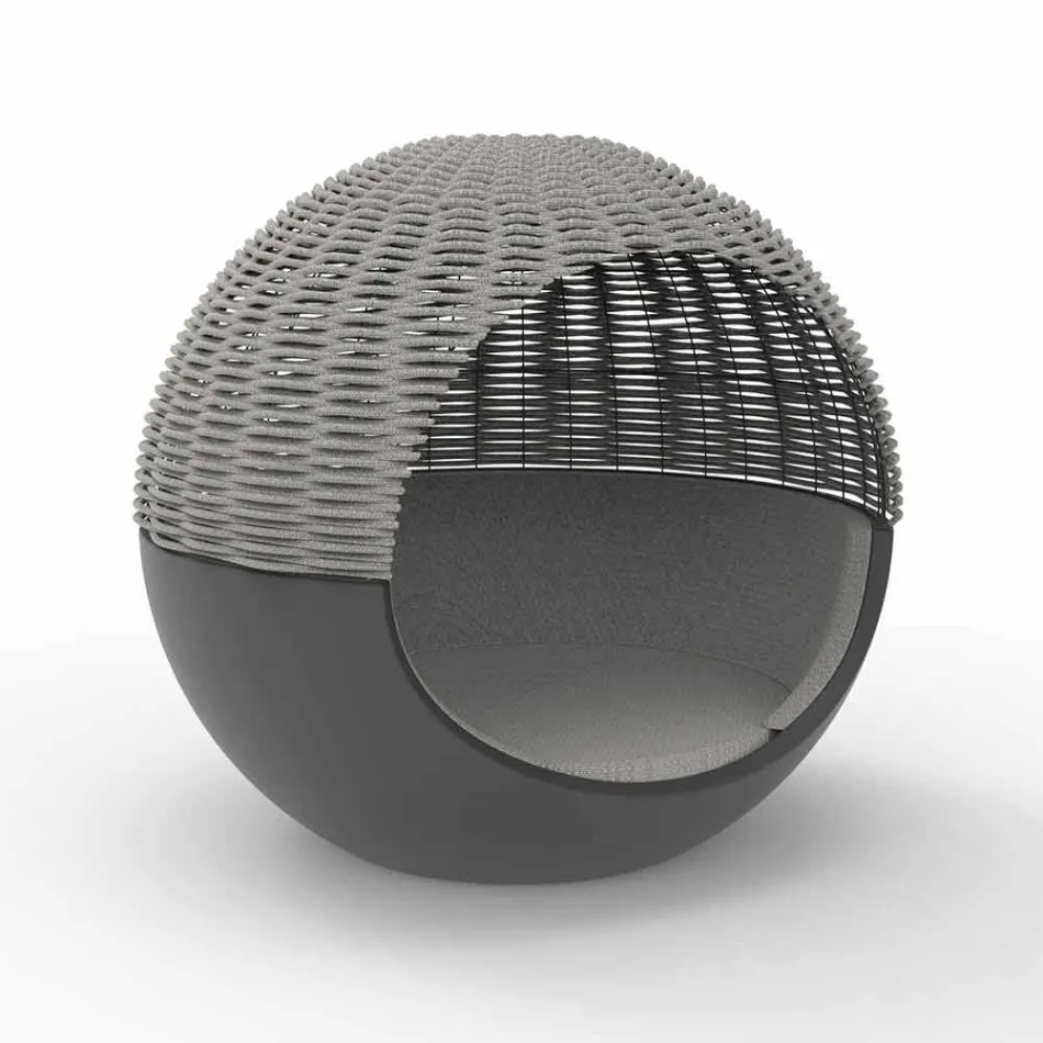 Luxus Garten Daybed Round Design mit geflochtenem Seil - Ulm Moon von Vondom Viadurini