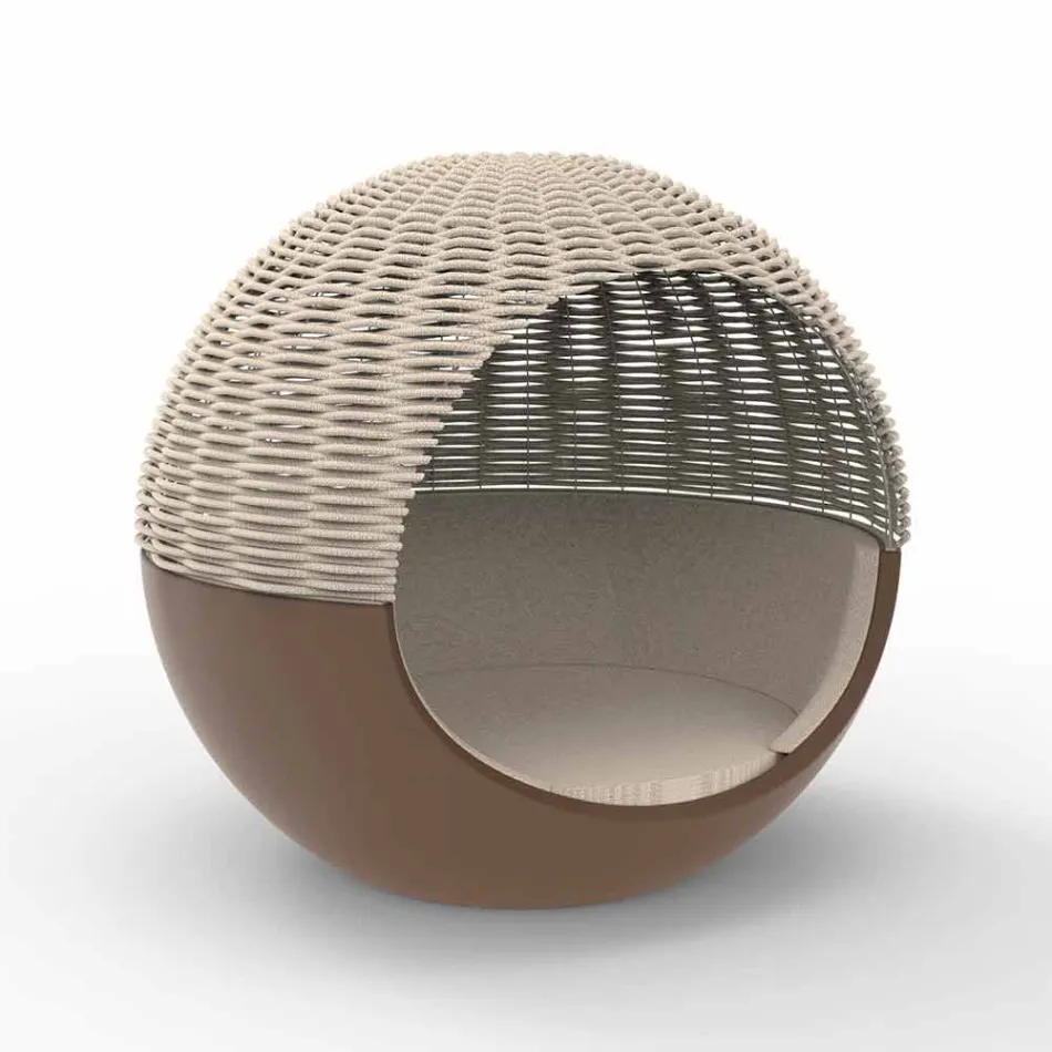 Luxus Garten Daybed Round Design mit geflochtenem Seil - Ulm Moon von Vondom Viadurini