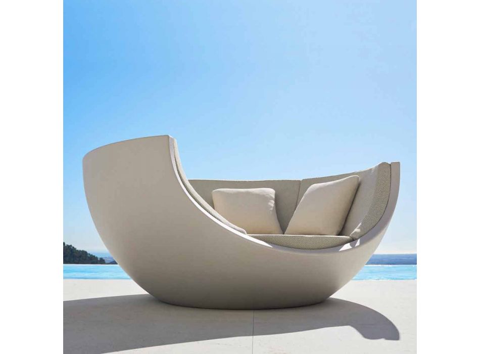 Tagesbett für luxuriöses kreisförmiges Design im Freien aus Polyethylen - Ulm Moon von Vondom Viadurini