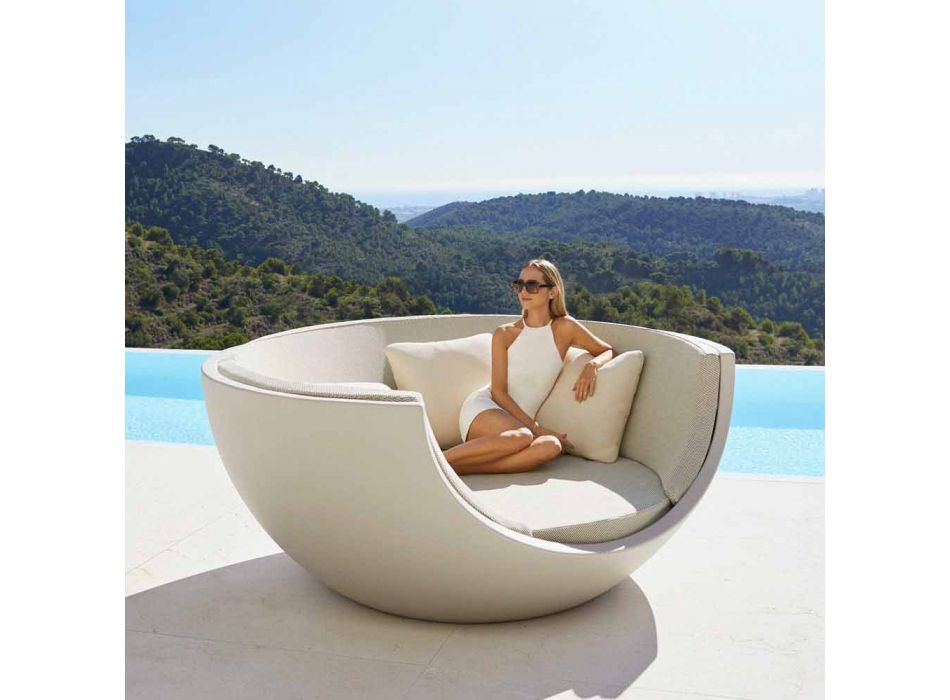 Tagesbett für luxuriöses kreisförmiges Design im Freien aus Polyethylen - Ulm Moon von Vondom Viadurini