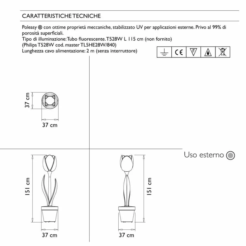 Modernes Design Helle Gartenmöbel Dekoration - Tulpe von Myyour Viadurini