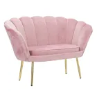 Modernes 2-Sitzer-Sofa aus Samt mit goldenen Eisenfüßen - Annina Viadurini