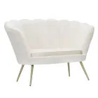 Modernes 2-Sitzer-Sofa aus Samt mit goldenen Eisenfüßen - Annina Viadurini