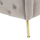 2-Sitzer-Sofa mit Samtbezug und Eisenfüßen - Annetta Viadurini