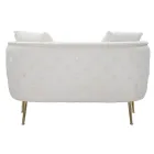 2-Sitzer-Sofa mit Samtbezug und Eisenfüßen - Annetta Viadurini