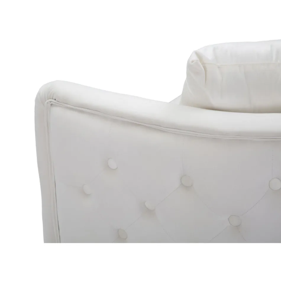 2-Sitzer-Sofa mit Samtbezug und Eisenfüßen - Annetta Viadurini