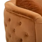 Zweisitzer-Sofa in Designer-Samt, Holz- und Eisenstruktur - Renita Viadurini