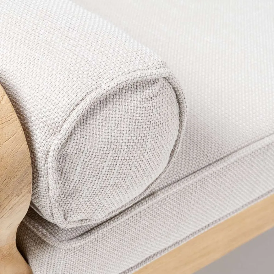 Outdoor-Sofa und Kissen aus natürlichem Teakholz - Circe Viadurini