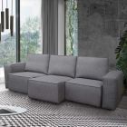 2- oder 3-Sitzer-Sofa mit ausziehbaren Sitzen aus Stoff Made in Italy - Alis Viadurini