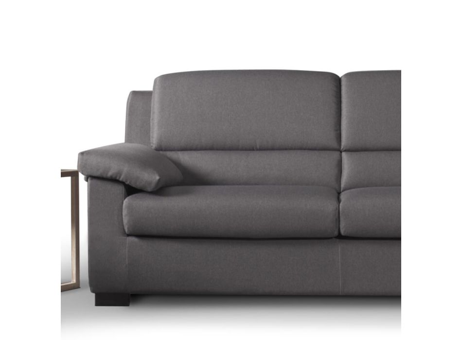 2- oder 3-Sitzer-Sofa mit Stoffbezug und Füßen Made in Italy - Budapest Viadurini