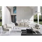 2-Sitzer-Outdoor-Sofa aus Aluminium mit Stoffkissen - Mirea Viadurini