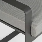 2-Sitzer-Outdoor-Sofa aus Aluminium mit Stoffkissen - Mirea Viadurini
