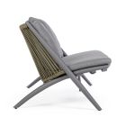 2-Sitzer-Außensofa aus Aluminium und Seil mit Kissen, Homemotion – Gillian Viadurini