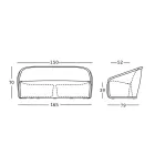 2-Sitzer-Sofa für den Außenbereich aus farbigem Polyethylen Made in Italy - Juli Viadurini