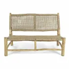 2-Sitzer-Sofa im Freien aus Teakholz und Kunstfaser - Tecno Viadurini