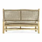 2-Sitzer-Sofa im Freien aus Teakholz und Kunstfaser - Tecno Viadurini