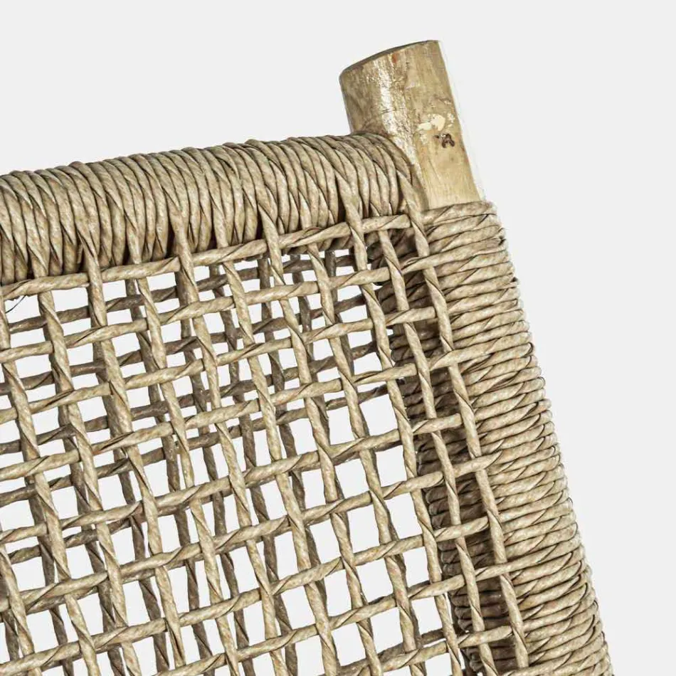 2-Sitzer-Sofa im Freien aus Teakholz und Kunstfaser - Tecno Viadurini