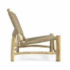 2-Sitzer-Sofa im Freien aus Teakholz und Kunstfaser - Tecno Viadurini