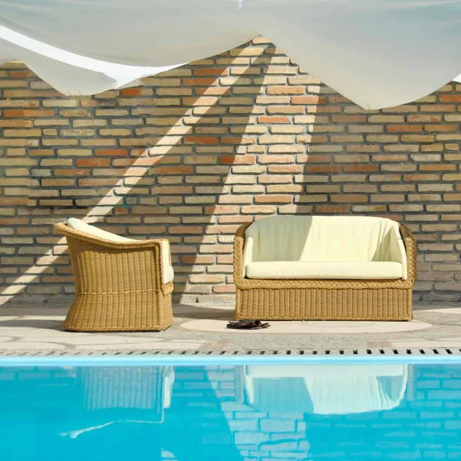 2er-Sofa aus Polyethylen Gartenhandgefertigt Jonny Viadurini