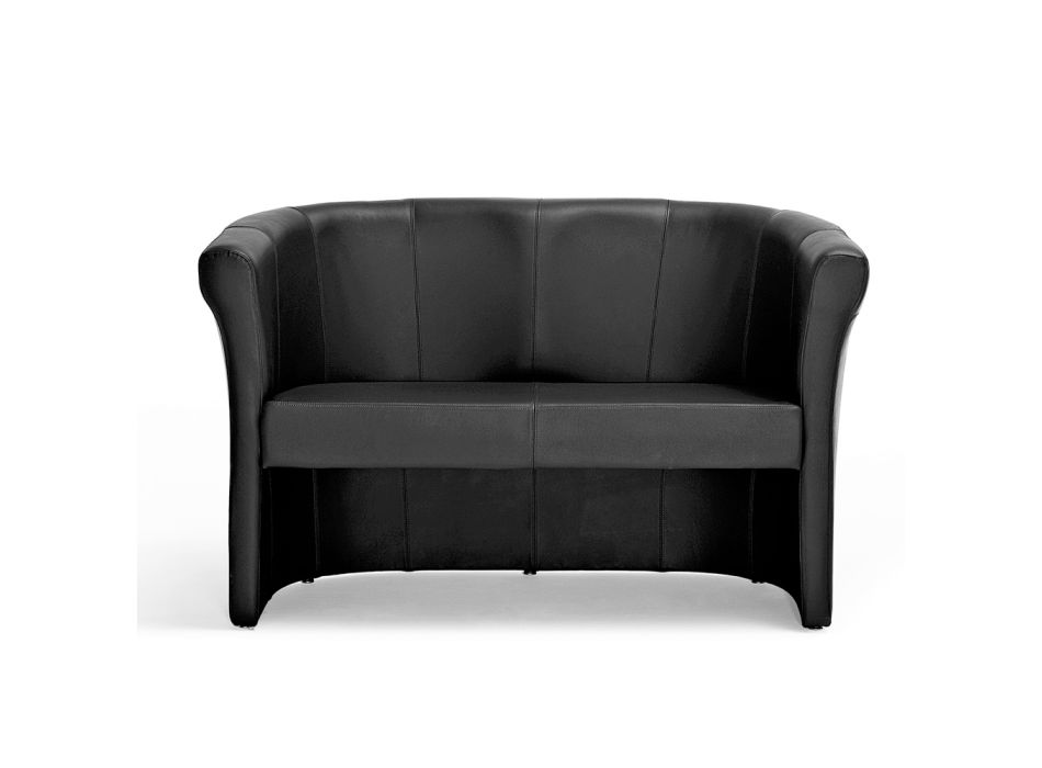2-Sitzer-Sofa, vollständig mit Leder bezogen, hergestellt in Italien – Farbe Viadurini