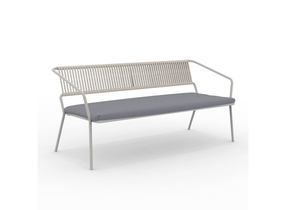 2-Sitzer-Sofa für den Garten mit Kissen inklusive Made in Italy - Prato Viadurini
