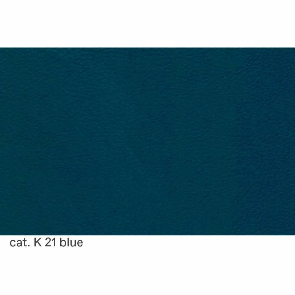 2-Sitzer-Sofa mit Lederbezug und lackierten Füßen Made in Italy - Pegolo Viadurini