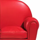 2-Sitzer-Sofa mit Lederbezug und lackierten Füßen Made in Italy - Pegolo Viadurini