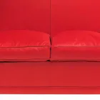 2-Sitzer-Sofa mit Lederbezug und lackierten Füßen Made in Italy - Pegolo Viadurini