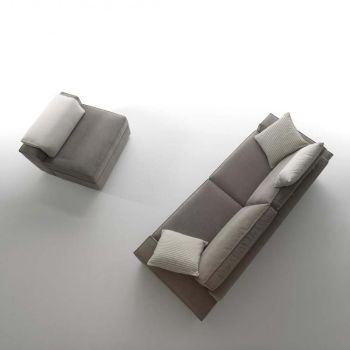 3-Sitzer-Sofa mit umkehrbarem Halbinsel-Sessel Made in Italy - Elsass