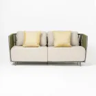 3-Sitzer Outdoor-Sofa aus Aluminium und Weben - Eugene Viadurini