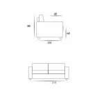 3-Sitzer Maxi modernes Design Kunstleder / Stoff in Italien Mora Viadurini