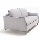3-Sitzer Maxi L205 cm modernes Design Kunstleder / Stoff Erica Viadurini