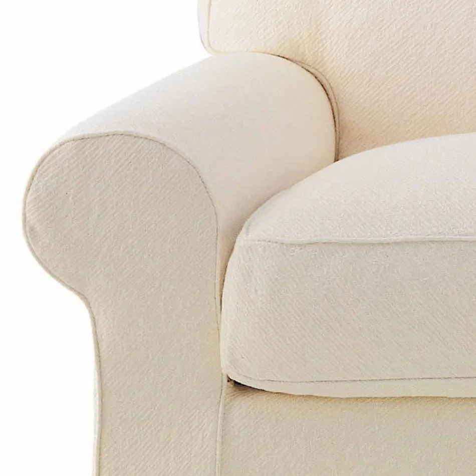 3-Sitzer-Sofa mit hochwertigem Made in Italy-Stoff bezogen - Andromeda Viadurini