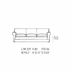 3-Sitzer-Sofa mit hochwertigem Made in Italy-Stoff bezogen - Andromeda Viadurini