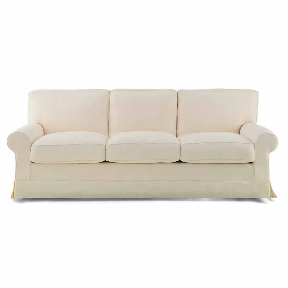 3-Sitzer-Sofa mit hochwertigem Made in Italy-Stoff bezogen - Andromeda Viadurini