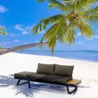 3-Sitzer-Sofa, umwandelbar in Chaiselongue mit verstellbarer Rückenlehne – Lire Viadurini