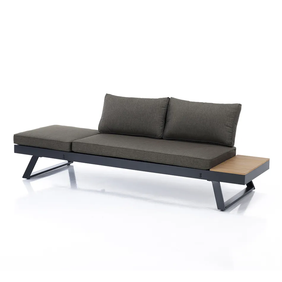 3-Sitzer-Sofa, umwandelbar in Chaiselongue mit verstellbarer Rückenlehne – Lire Viadurini