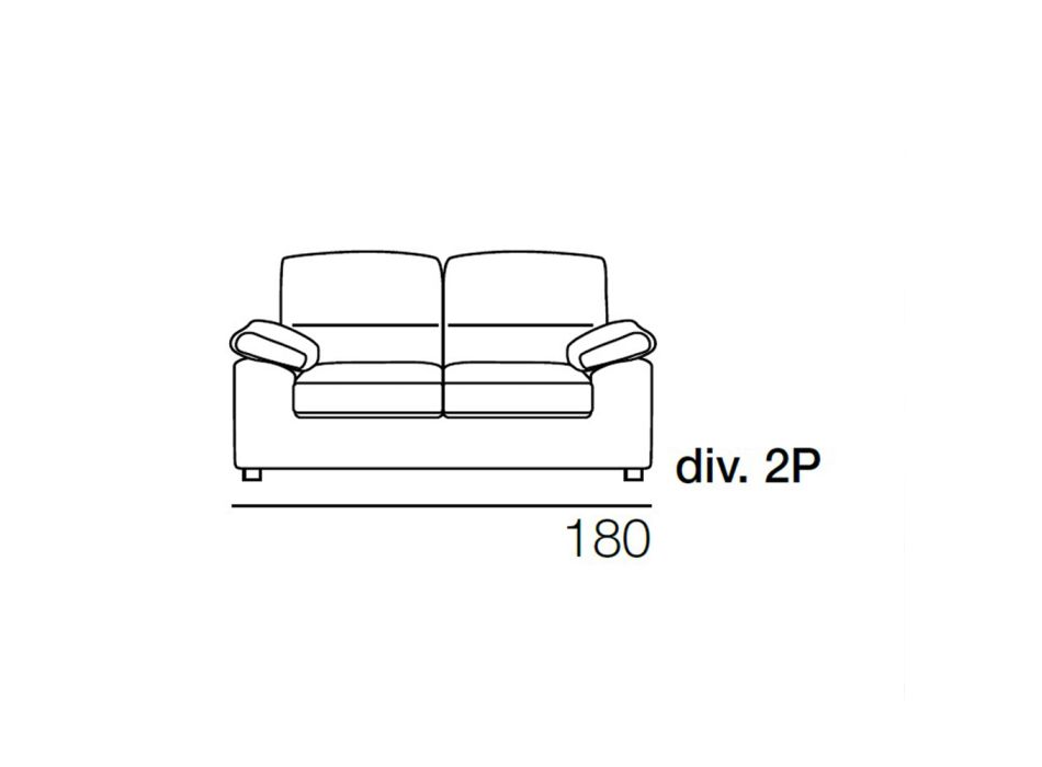 2- oder 3-Sitzer-Sofa in weißem Stoffdesign Made in Italy - Abudhabi
