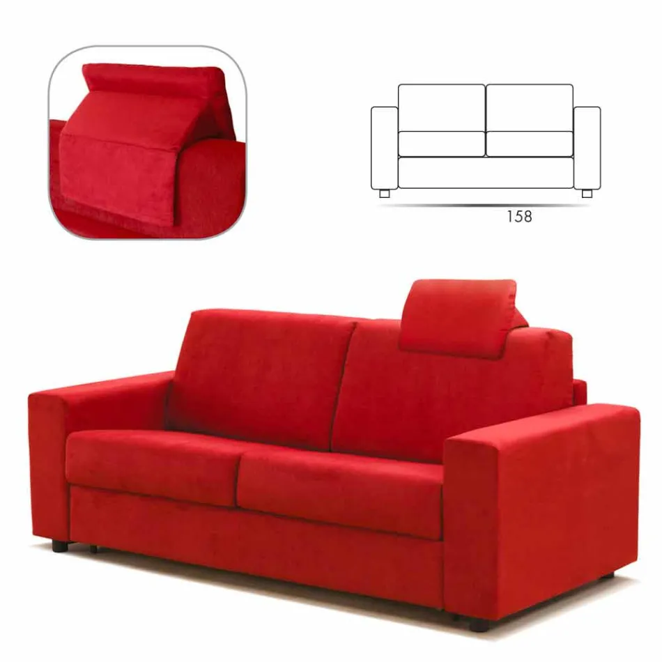2-Sitzer-Sofa modernes Design Kunstleder / Stoff in Italien Mora Viadurini