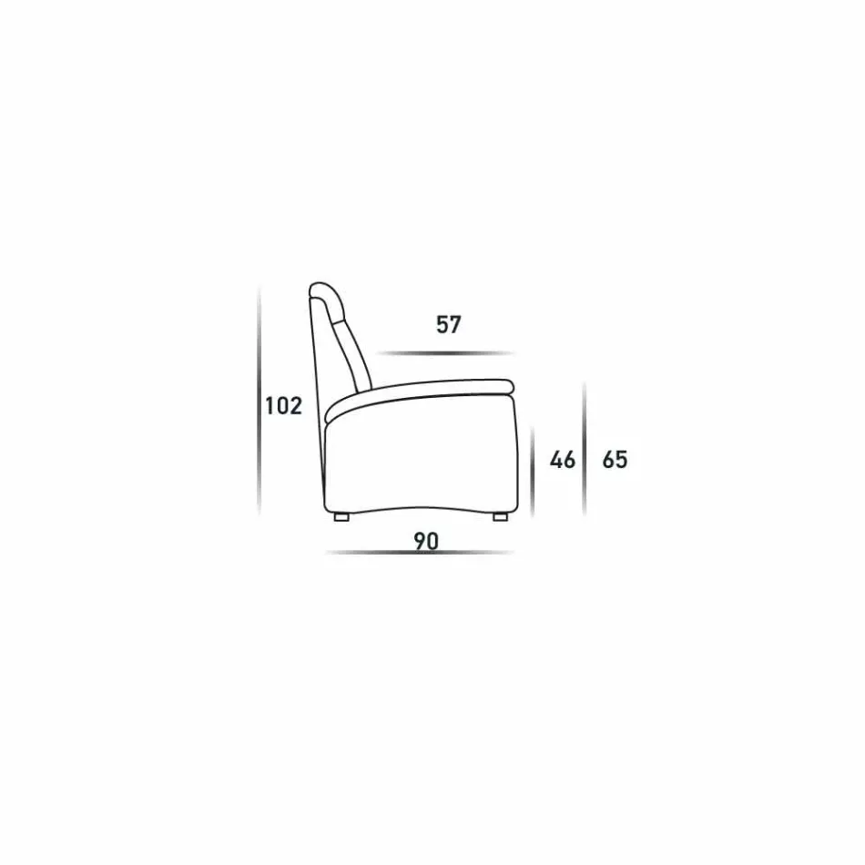 2-Sitzer-Sofa modernes Design in Leder, Kunstleder oder Stoff Gelso Viadurini