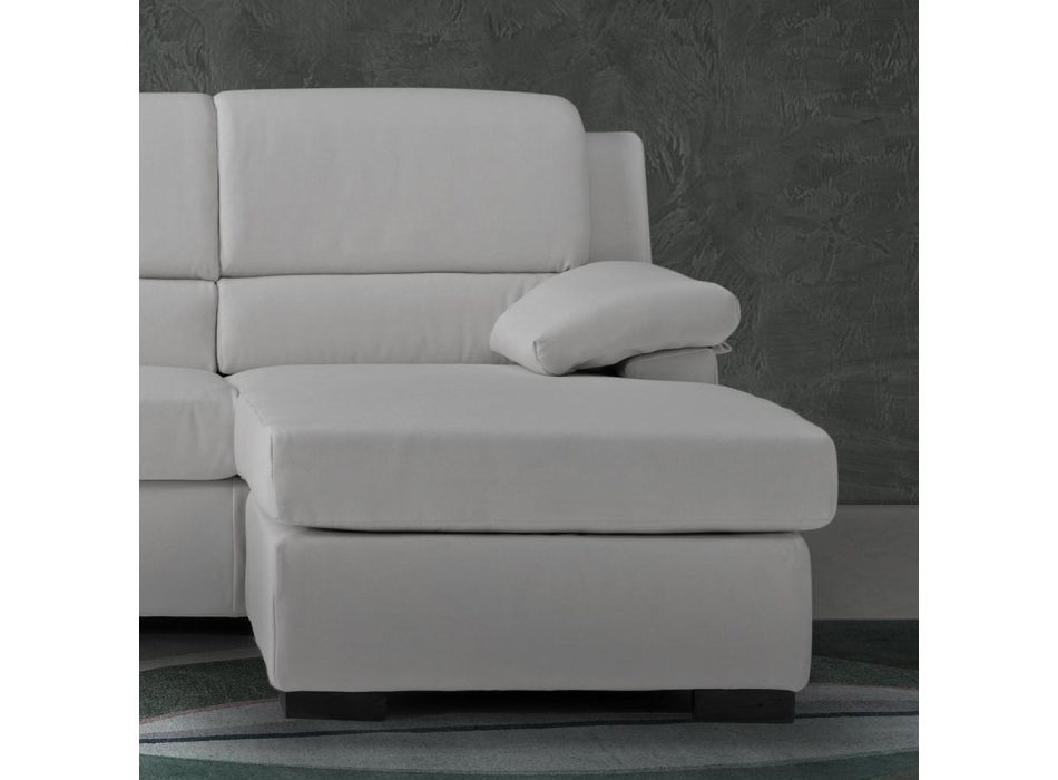 3-Sitzer-Sofa mit umkehrbarem Hocker aus Stoff Made in Italy - Budapest Viadurini