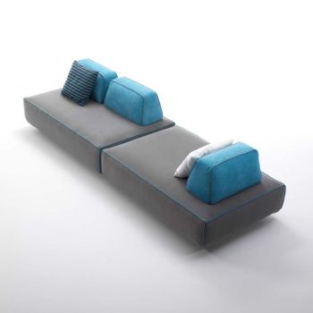 4-Sitzer Stoffsofa mit beweglichen Rückenlehnen Made in Italy - Ardenne