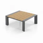 Ecksofa mit Couchtisch für draußen und drinnen aus Aluminium – Mettre Viadurini